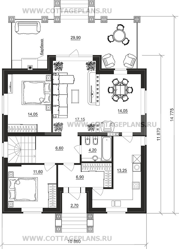 Поэтажные планы проект дома 08-41 общ. площадь 175,30 м2