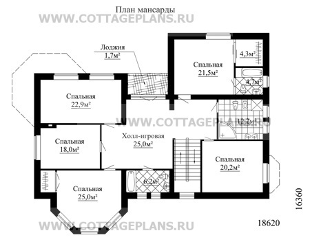 Поэтажные планы проект дома 49-00 общ. площадь 391,9 м2