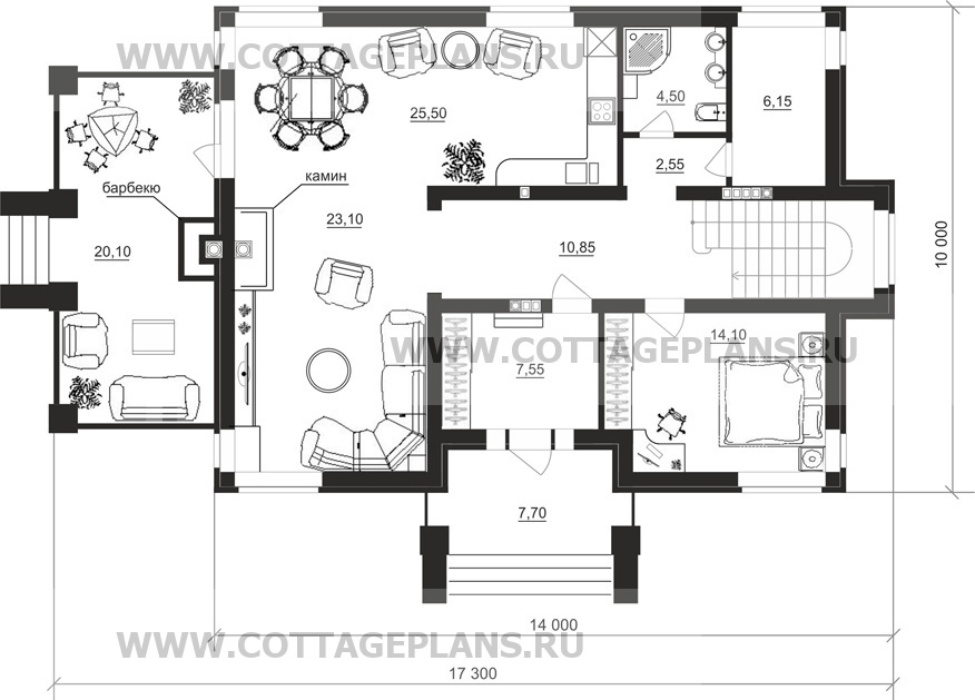 Поэтажные планы проект дома 93-82 общ. площадь 308,90 м2