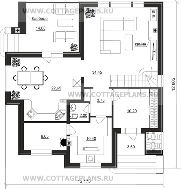 Поэтажные планы проект дома 204-71 общ. площадь 168,50 м2