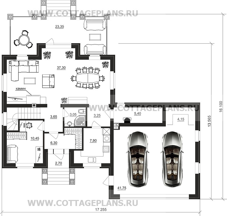 Поэтажные планы проект дома 29-75 общ. площадь 194,25 м2