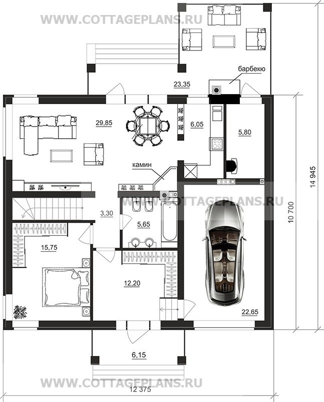 Поэтажные планы проект дома 75-47 общ. площадь 202,65 м2