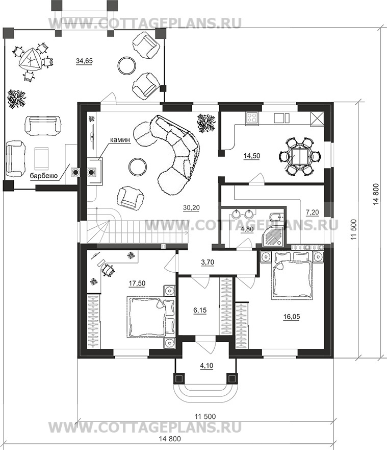 Поэтажные планы проект дома 96-22 общ. площадь 307,65 м2