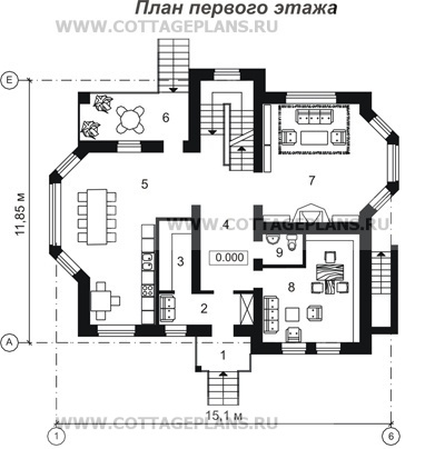 Поэтажные планы проект дома 35-04 общ. площадь 369,3м2
