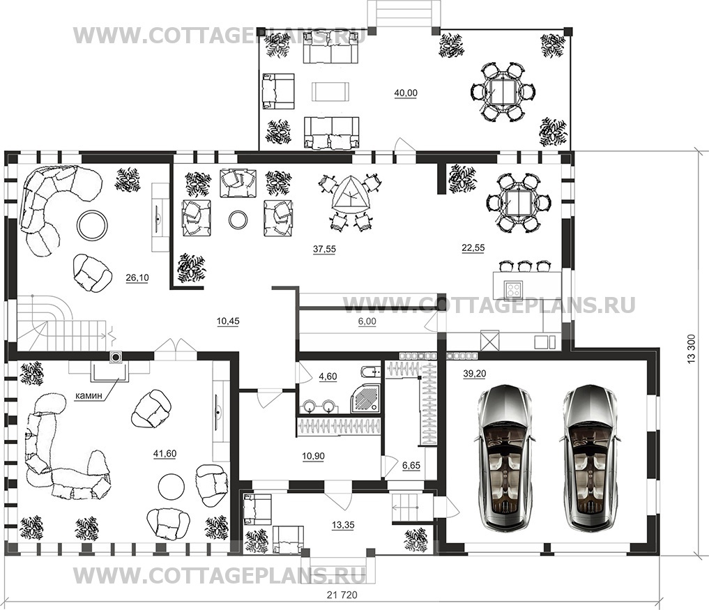 Поэтажные планы проект дома 21-42 общ. площадь 544,20 м2