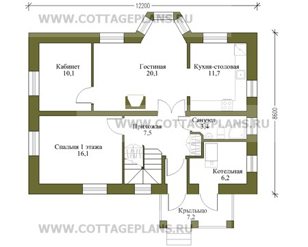 Поэтажные планы проект дома 33-86 общ. площадь 135,8м2
