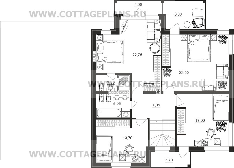 Поэтажные планы проект дома 21-13 общ. площадь 335,25 м2