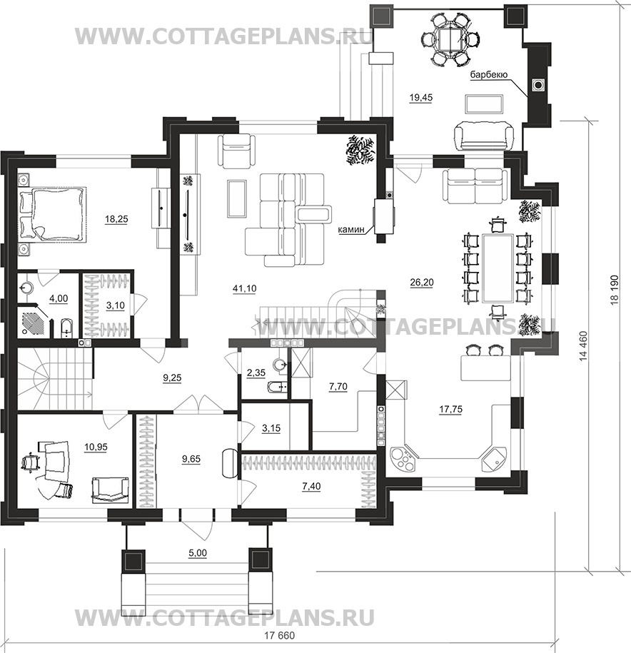 Поэтажные планы проект дома 103-73 общ. площадь 432,45 м2