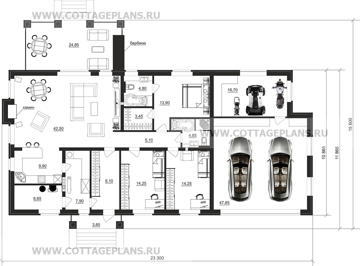Поэтажные планы проект дома 702-37 общ. площадь 201,40м2