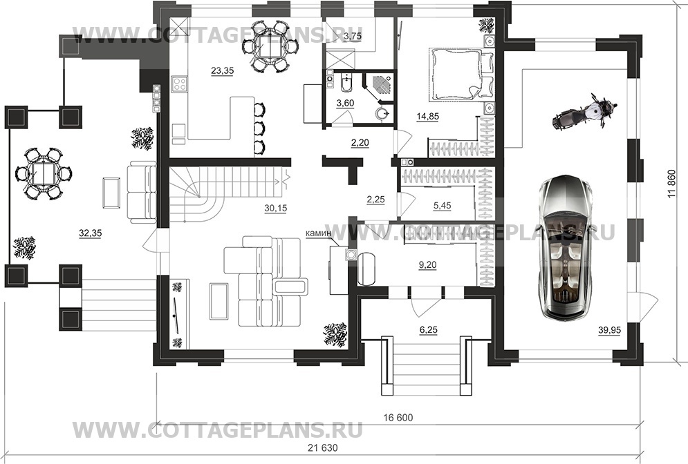 Поэтажные планы проект дома 205-38 общ. площадь 331,20 м2