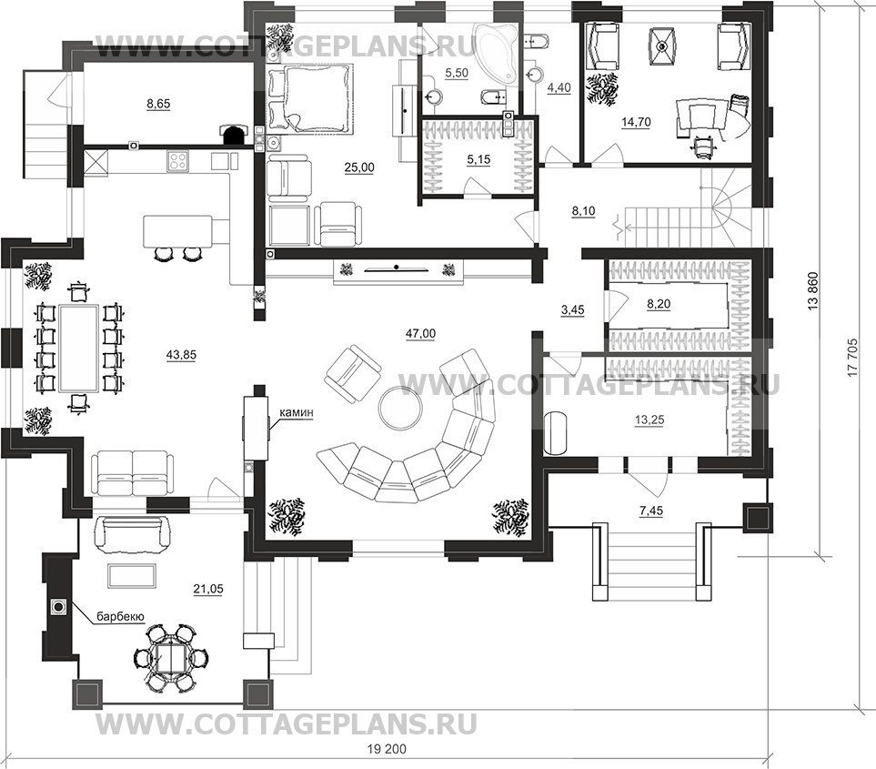 Поэтажные планы проект дома 102-53 общ. площадь 349,15 м2