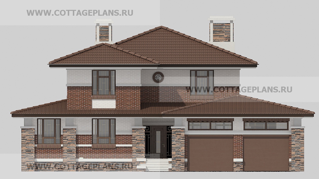Фасады проект дома 96-09 общ. площадь 495,05 м2