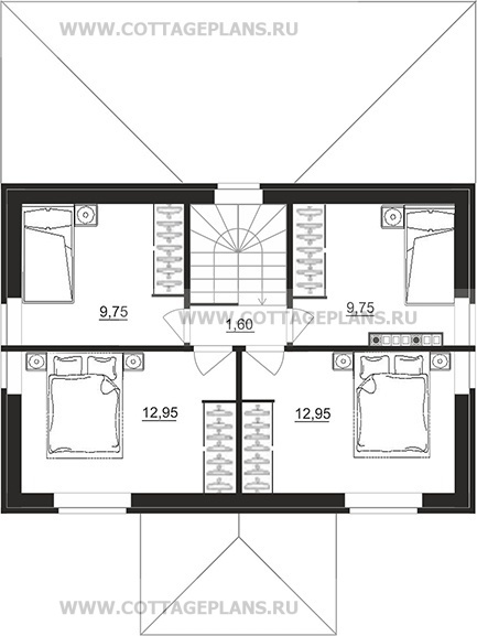 Поэтажные планы проект дома 71-52 общ. площадь 141,75 м2
