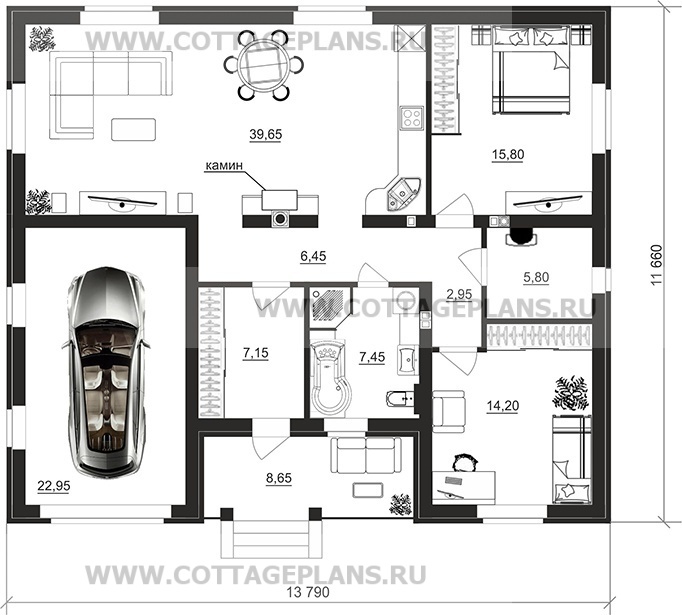 Поэтажные планы проект дома 702-60 общ. площадь 122,40 м2