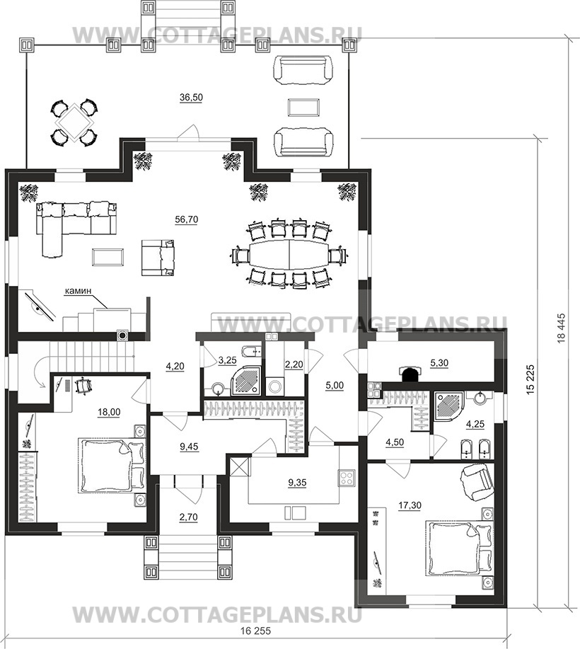 Поэтажные планы проект дома 97-05 общ. площадь 233,30 м2