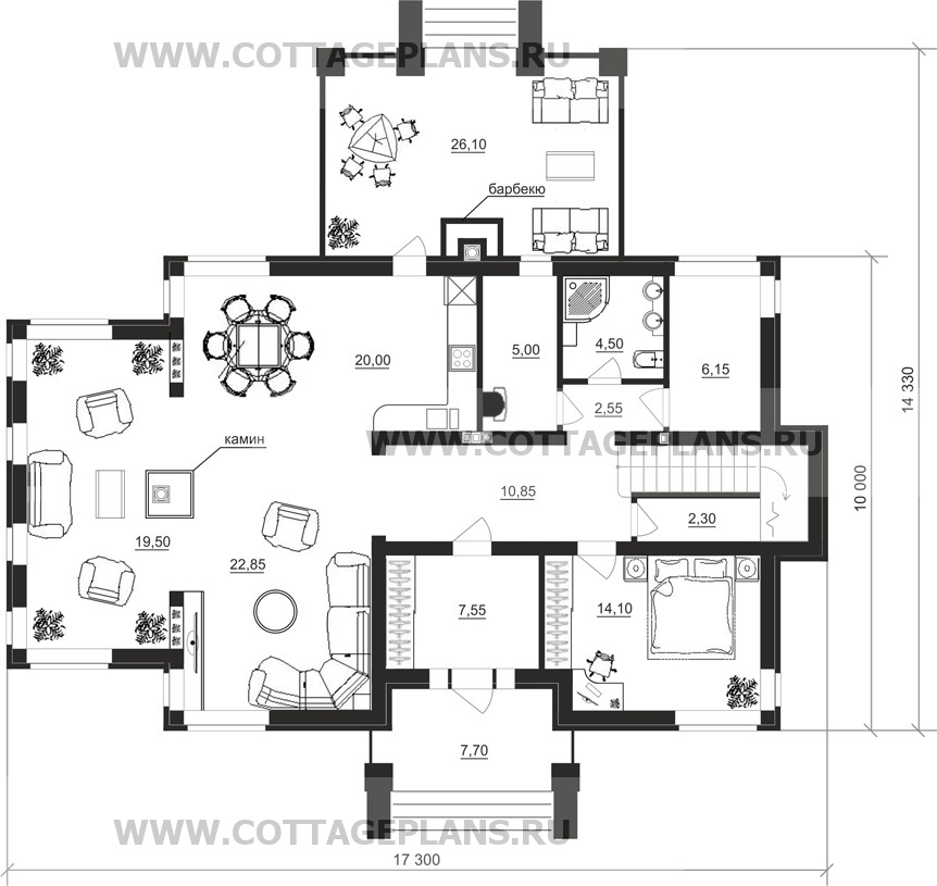 Поэтажные планы проект дома 29-89 общ. площадь 217,35 м2