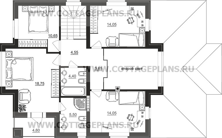 Поэтажные планы проект дома 77-16 общ. площадь 160,70 м2