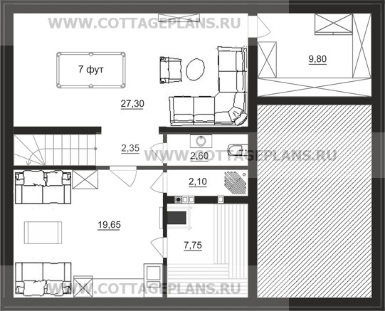 Поэтажные планы проект дома 87-61 общ. площадь 150,20 м2