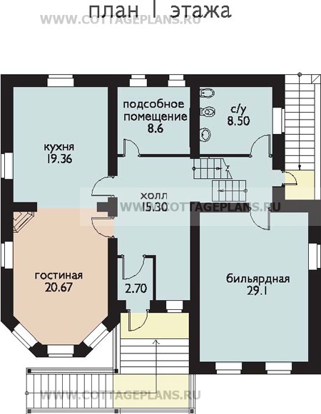 Поэтажные планы проект дома 35-61 общ. площадь 358,5м2