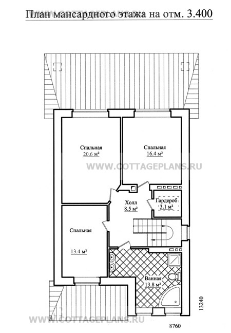 Поэтажные планы проект дома 49-16 общ. площадь 157 м2