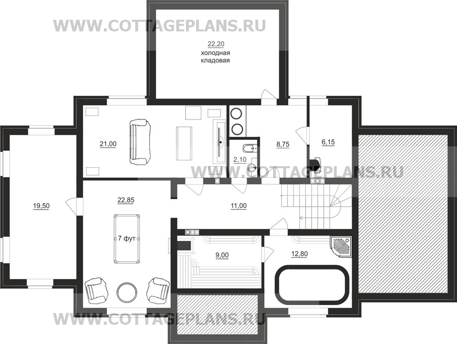 Поэтажные планы проект дома 93-63 общ. площадь 381,45 м2