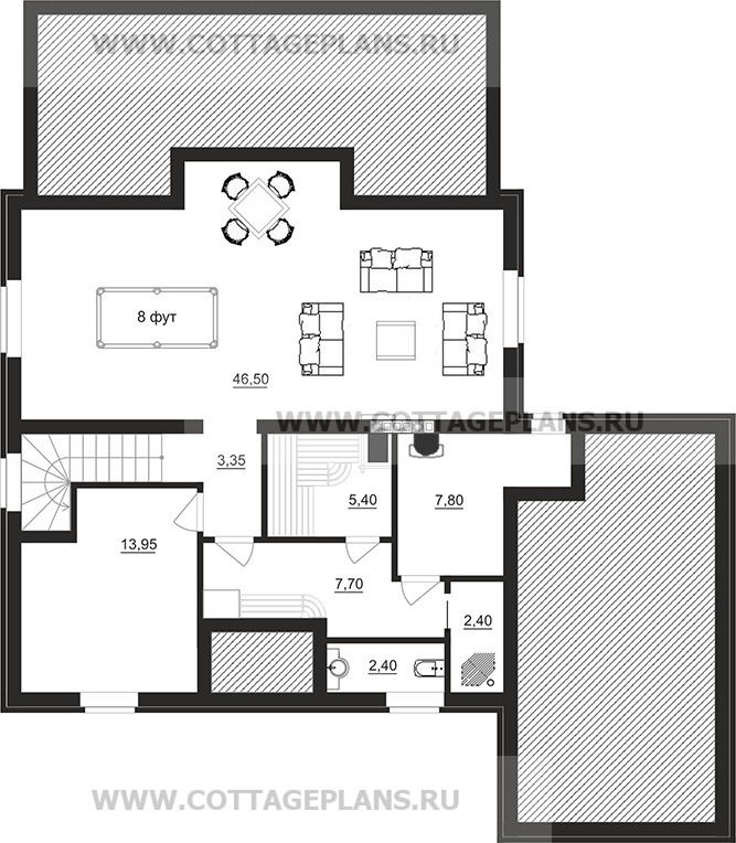 Поэтажные планы проект дома 101-04 общ. площадь 284,60 м2