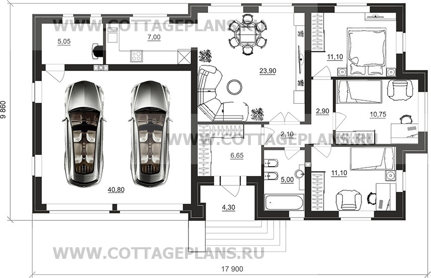 Поэтажные планы проект дома 27-48 общ. площадь 126,35 м2