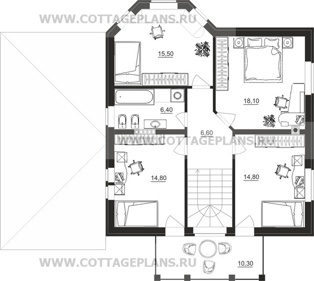 Поэтажные планы проект дома 87-73 общ. площадь 228,65 м2