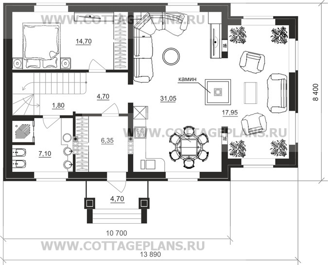 Поэтажные планы проект дома 93-43 общ. площадь 231,05 м2