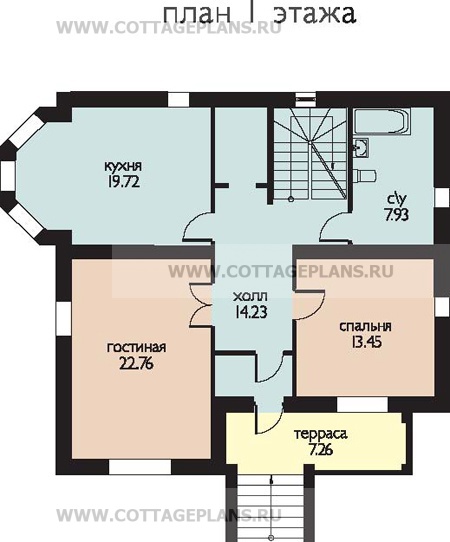 Поэтажные планы проект дома 52-86 общ. площадь 357,09м2