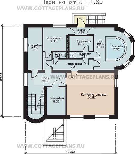 Поэтажные планы проект дома 35-58 общ. площадь 288,64 м2