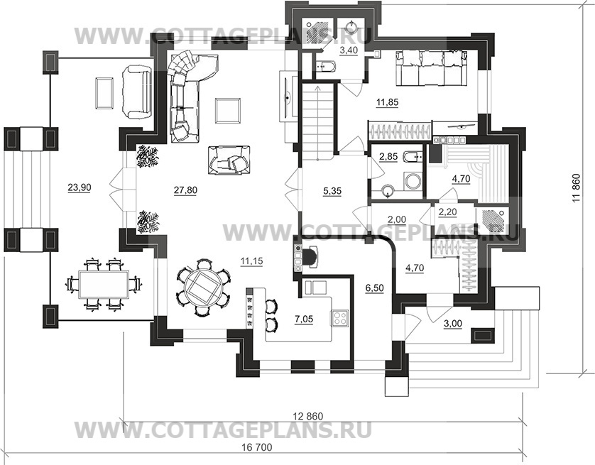 Поэтажные планы проект дома 200-78 общ. площадь 176,45 м2