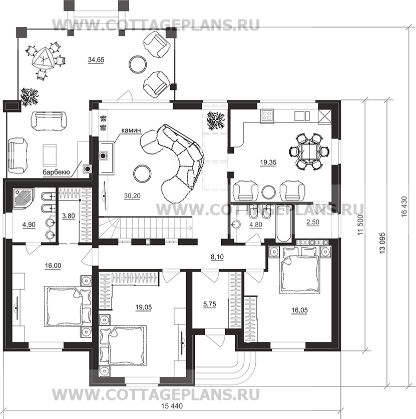 Поэтажные планы проект дома 28-21 общ. площадь 264,70 м2