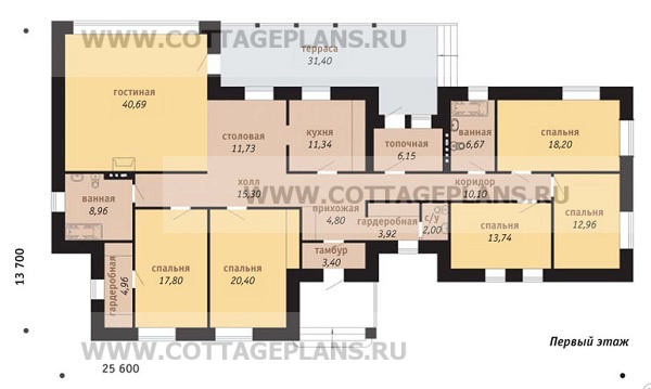 Поэтажные планы проект дома 46-29 общ. площадь 244,52м2