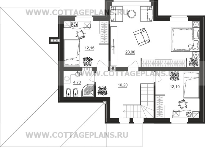 Поэтажные планы проект дома 14-34 общ. площадь 134,35 м2