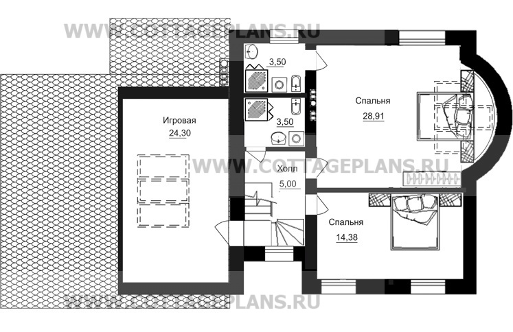 Поэтажные планы проект дома 14-24 общ. площадь 191,91 м2