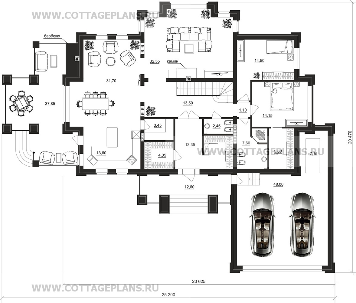 Поэтажные планы проект дома 103-28 общ. площадь 544,95 м2