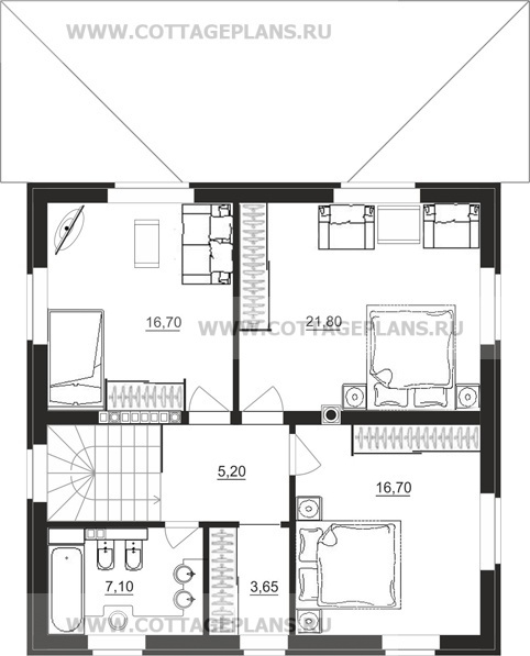 Поэтажные планы проект дома 14-71 общ. площадь 242,70 м2