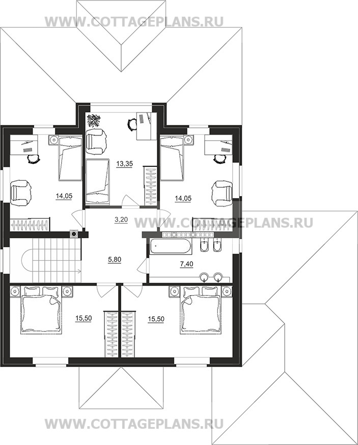 Поэтажные планы проект дома 71-60 общ. площадь 332,70м2