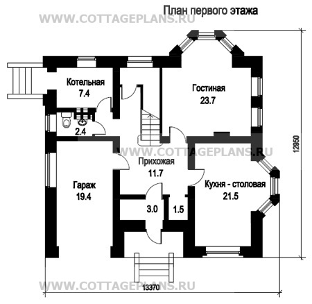 Поэтажные планы проект дома 47-06 общ. площадь 268,8 м2