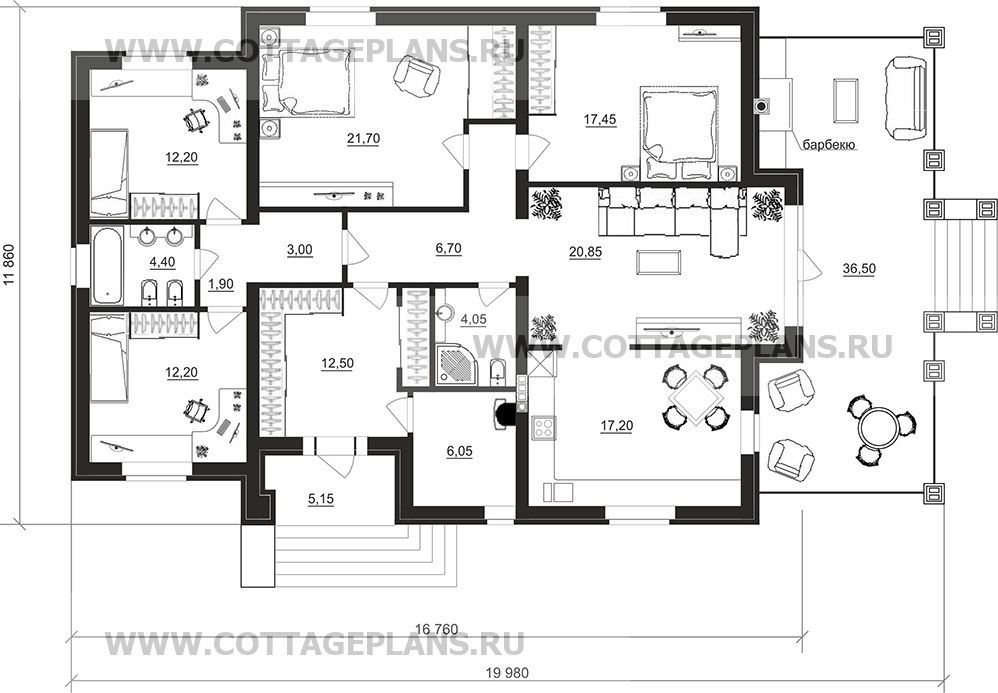 Поэтажные планы проект дома 27-31 общ. площадь 143,05 м2