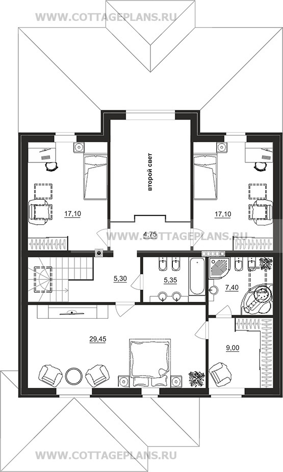 Поэтажные планы проект дома 106-23 общ. площадь 208,45 м2