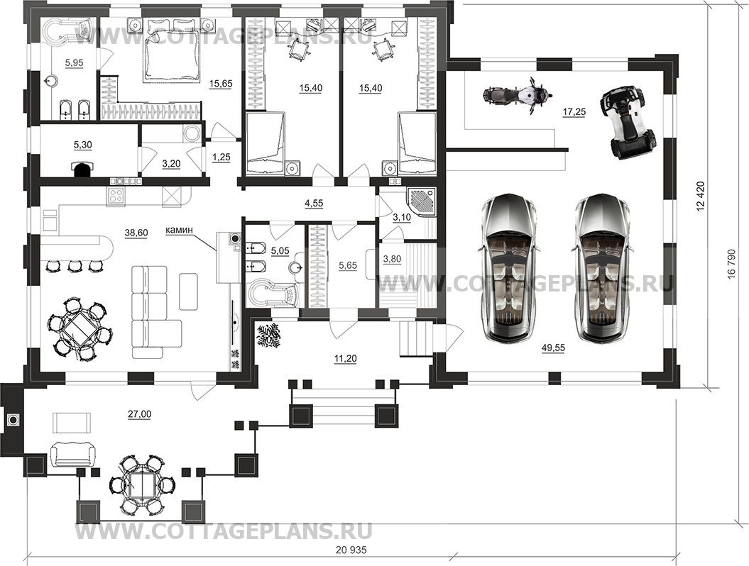 Поэтажные планы проект дома 27-83 общ. площадь 189,70 м2