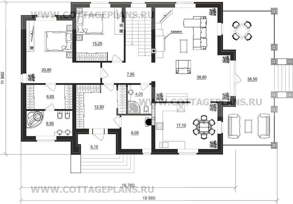 Поэтажные планы проект дома 28-31 общ. площадь 274,85 м2