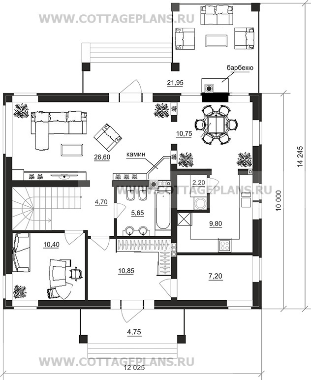 Поэтажные планы проект дома 76-41 общ. площадь 250,20 м2