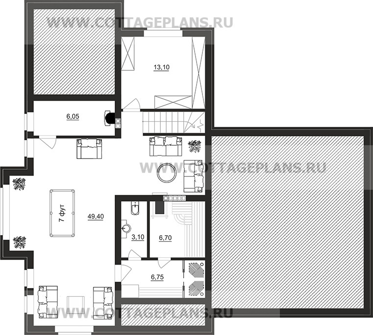 Поэтажные планы проект дома 78-64 общ. площадь 295,30 м2