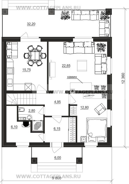 Поэтажные планы проект дома 15-65 общ. площадь 141,70 м2