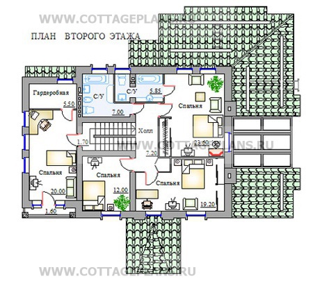 Поэтажные планы проект дома 70-04 общ. площадь 323,1м2