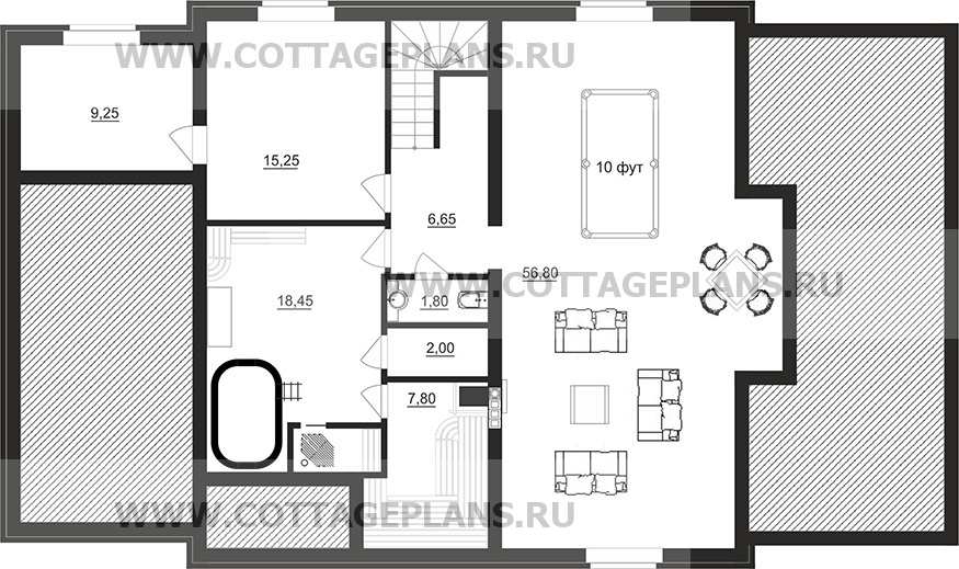 Поэтажные планы проект дома 91-39 общ. площадь 258,95 м2