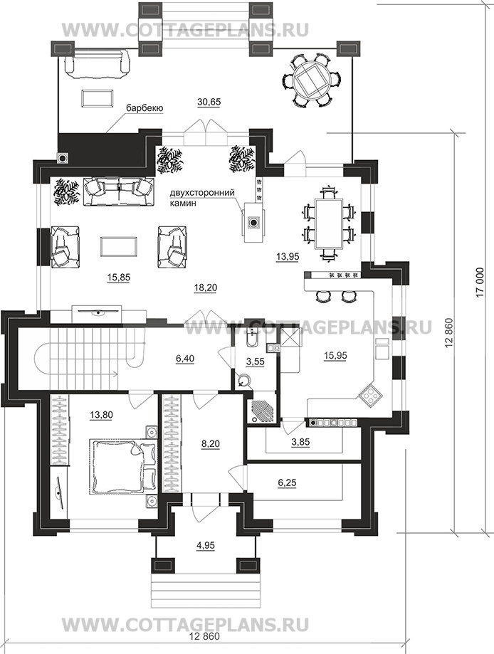 Поэтажные планы проект дома 201-76 общ. площадь 317,80 м2